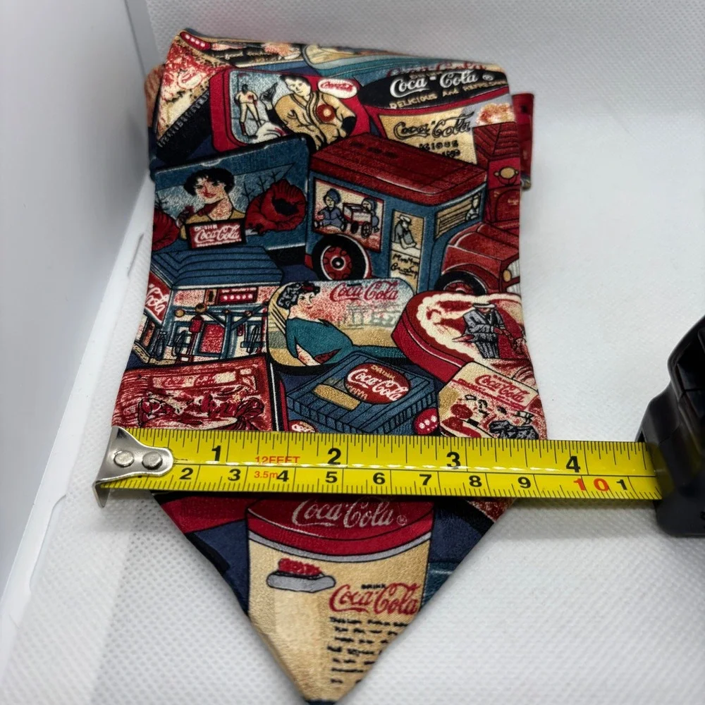 Coca-Cola‎ Necktie Mens Vintage Soda Advertisement Silk Graphic Tie Americana